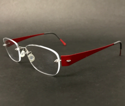 Lindberg Eyeglasses Frames T62 COL. U33 Matte Red Silver Rimless 50-18-135 - £193.55 GBP