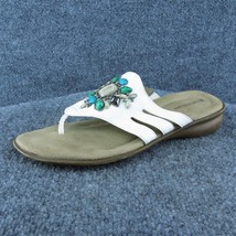 Naturalizer Janna Women Flip Flop Sandal Shoes White Synthetic Size 8.5 Medium - £15.88 GBP