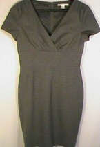 Banana Republic career classic dress women&#39;s-2 grey V-neck short sleeve NWOT - £47.08 GBP