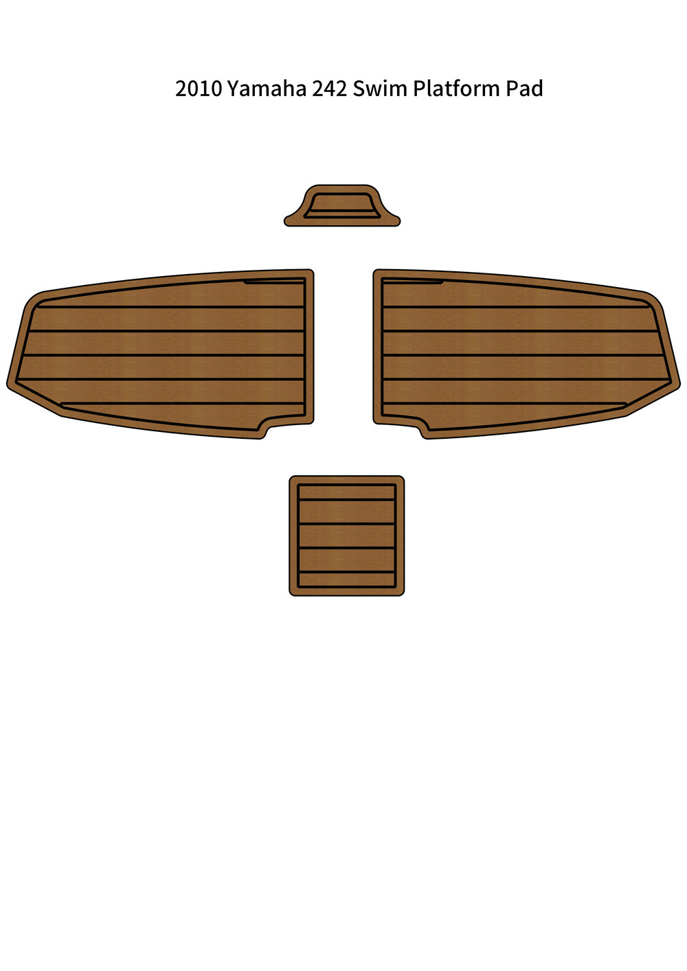 2010 Yamaha 242 Swim Platform Pad Boat EVA Foam Teak Deck Floor Mat Floo... - $281.00