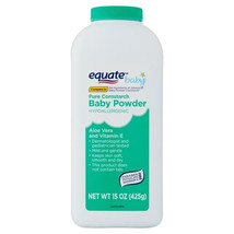 Equate Pure Cornstarch Baby Powder Hypoallergenic  15 oz. - £7.16 GBP