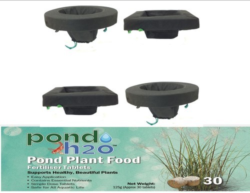PondH2o Floating Plant Flower Basket Kit with PondH2o Pond Plant Food, 4... - $75.19