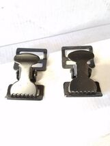 QTY-2 Steel 1-Inch Black Web Military Grade Strap T Buckle Spring Action... - $12.75