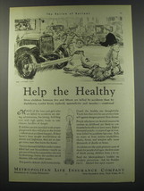 1930 Metropolitan Life Insurance Ad - Help the Healthy - £14.72 GBP