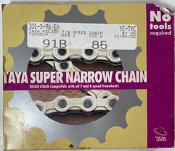 Vintage Taya Super Narrow Bicycle Chain, Taya Relief 7/8 Speed YC-TYC  N... - £27.88 GBP
