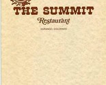 The Summit Restaurant Menu Durango Colorado Quality Inn  - £15.03 GBP