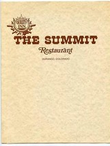 The Summit Restaurant Menu Durango Colorado Quality Inn  - £15.03 GBP