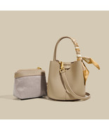 Woman Leather Bucket Handbags Cowhide - £98.45 GBP