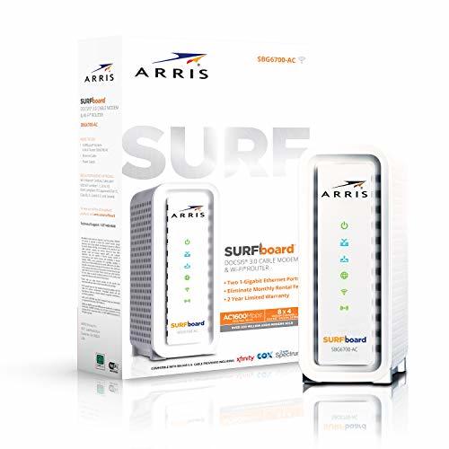 ARRIS SURFboard (8x4) Docsis 3.0 Cable Modem Plus AC1600 Dual Band Wi-Fi... - $37.22