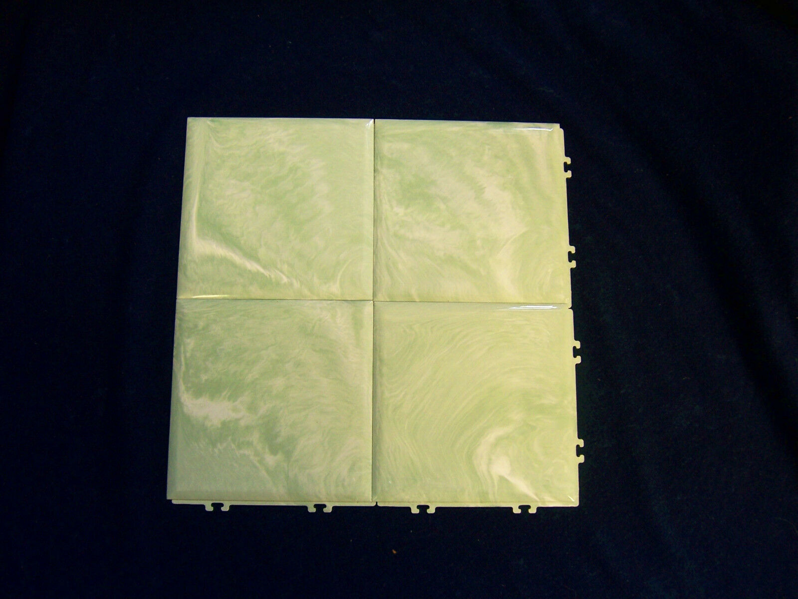 1pc vintage PITTSBURGH INTERLOCK SEAFOAM GREEN PLASTIC WALL TILE BATHROO... - $4.94