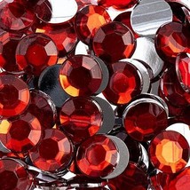 John Bead Acrylic Round Flat Back Rhinestones 12mm ss50 Red 400pcsBag - $20.92