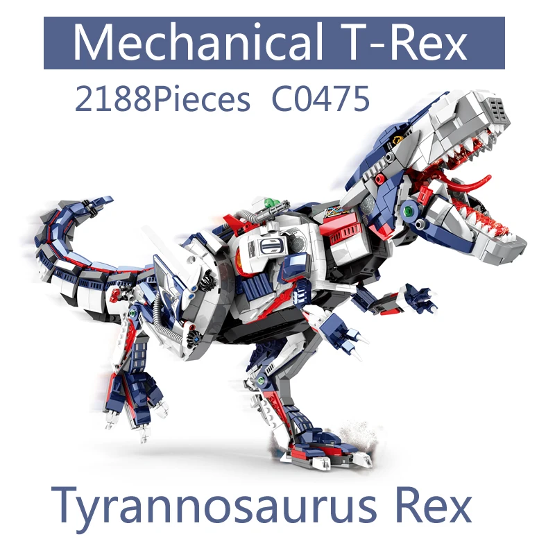 Mechanical T-Rex Building Blocks Tyrannosaurus Rex Bricks OF Dinosaur Jurassic - £73.38 GBP