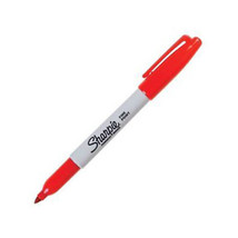 Sharpie Permanent Fine Marker 1.00mm (Box of 12) - Red - £40.29 GBP