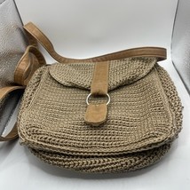 Stylish Tan Woven Shoulder Bag - $149.77 MXN