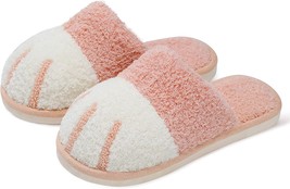 Cute Animal Slipper for Womens Memory Foam House Slippers  Sz 9/10 Pink/White - £16.05 GBP