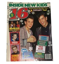16 Magazine February 1990 New Kids NKOTB Richard Greico Monkees Debbie G... - $9.89