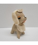 Vintage Holiday Fair Sassy Tan Leather Poodle MCM Plush Made In Japan - £34.99 GBP