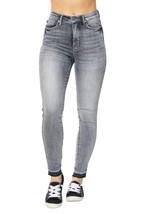 Judy Blue high rise control top release hem skinny jeans Washed Out Grey - $52.00
