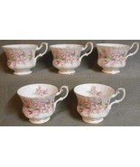 Set (5) Royal Albert {PRAIRIE CROCUS PATTERN Bone China CUPS Made in Eng... - $135.66 CAD