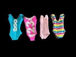 Vintage 1980&#39;s BARBIE one piece 4X SWIMSUITS Mattel swim suit - $8.09