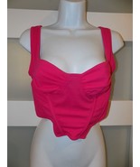 Shein Hot Pink Corset Style Shirt Top Size M Women&#39;s NWOT - £16.65 GBP