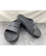 OOFOS OOahh Women&#39;s Shoes Black 10 M Slide Recovery Comfort Slip On Sandals - $67.66 CAD