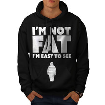 Wellcoda Fat Cool Joke Funny Mens Hoodie, Funny Casual Hooded Sweatshirt - £26.11 GBP+
