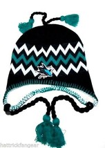 San Jose Sharks Zephyr Nhl Hockey Team Tassel Knit HAT/BEANIE/TOQUE/CHULLO - £14.18 GBP