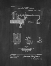 Apple Peeler Cutter and Corer Patent Print - Chalkboard - £6.35 GBP+