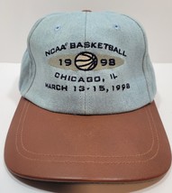 Vintage 1998 NCAA Basketball Chicago, IL March Madness Denim Hat Cap Strapback - £13.39 GBP