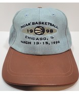 Vintage 1998 NCAA Basketball Chicago, IL March Madness Denim Hat Cap Str... - £13.21 GBP