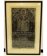 Original St Mary Cray 1967 Brass Rubbing of Mrs. Philadelphia Greenwood ... - €258,02 EUR
