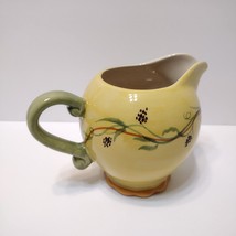 Vintage Creamer, Pistoulet by Pfaltzgraff, Yellow Green Floral, Small Pitcher image 2