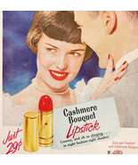 1951 Cashmere Bouquet Lipstick Advertisement Beauty Cosmetics Makeup DWY12 - $27.34 CAD