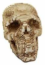 Atlantic Collectibles 3D Pixel Skull Figurine 5&quot;L Cubic Voxel Gamer Skull Skelet - £19.17 GBP