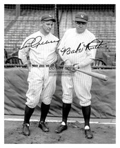 Babe Ruth &amp; Lou Gehrig Autographed New York Yankess Players 5X7 Photo Reprint - £6.68 GBP