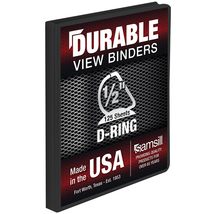Samsill Durable 1 inch 3 Ring Binder, Made in USA, D Ring Binder, FSC 10... - $22.97+