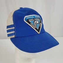 Official Member North American Fishing Club Trucker Hat Three Stripe Vintage USA - £18.54 GBP