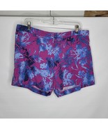 Womans Banana Republic Textured Pink/Blue Abstract Floral Print Shorts S... - £12.05 GBP