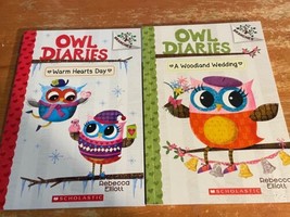 Owl Diaries Series Lot of 2 Chapter Books PB Children&#39;s Branches Rebecca Elliott - £3.51 GBP