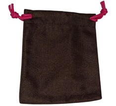 Kate Spade Mini Dust Gift Bag Jewelry Storage Brown Gold Pink 5.75" x 4.75” image 4