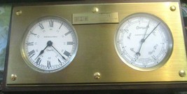 1991 Hamilton Clock Weather Station service award General Motors Brass over wood - £37.36 GBP