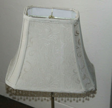 VTG Fabric w Beaded Trim Mattel Framed Lamp Shade  Rectangle Shape - £57.11 GBP