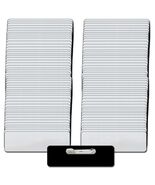 100 BLANK 1 X 3 SILVER NAME BADGE KIT (U) TAGS 1/8" CORNERS PINS CLEAR L... - $85.00