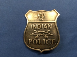 INDIAN POLICE BADGE SHIELD - VINTAGE - £15.33 GBP