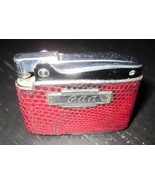 Vintage RONSON ADONIS Faux Leather Wrapped Engraved automatic Petrol Lig... - $27.90 CAD