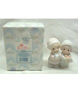 Precious Moments 1995 TAMMY &amp; DEBBIE BEARING GIFTS 3&quot; PORCELAIN FIGURINE... - $336.63 MXN