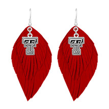 43373 Texas Tech Red Raiders Boho Earrings Red - £12.65 GBP