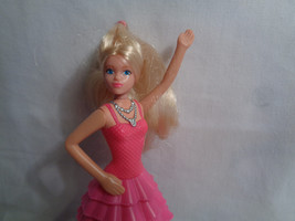  McDonald&#39;s 2014 Mattel Pink Dress Barbie Doll Blonde Hair - £1.17 GBP