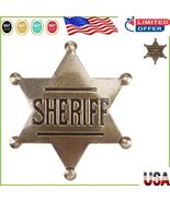 Lightweight Dark Bronze Sheriff&#39;s Badge - Fun Dress-Up Accessory for Kids - $22.57 CAD